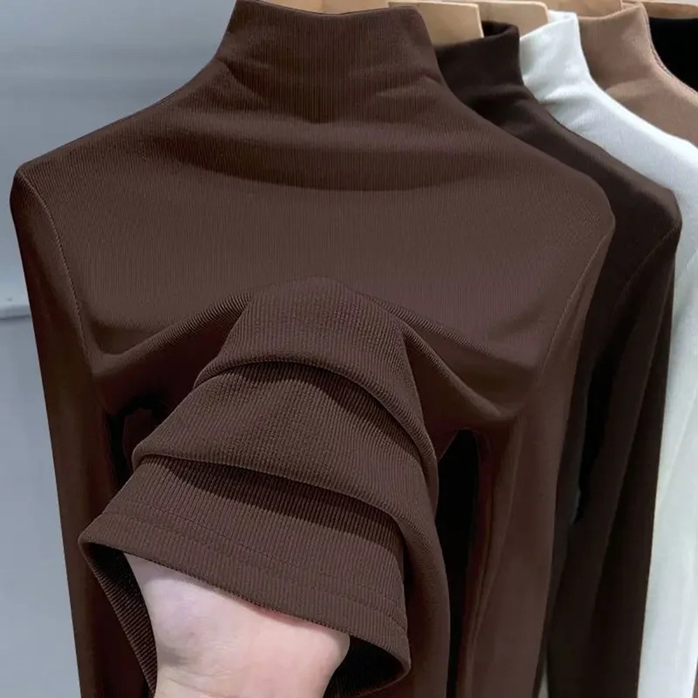 Comfortable Womens Long Sleeve Bottoming Shirt for Seasonal Wardrobe Essentials - Picture 9 of 14