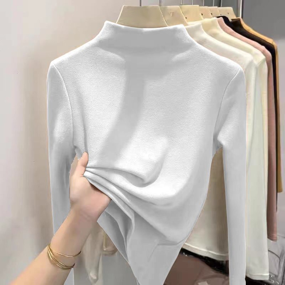 Comfortable Womens Long Sleeve Bottoming Shirt for Seasonal Wardrobe Essentials - Picture 5 of 14