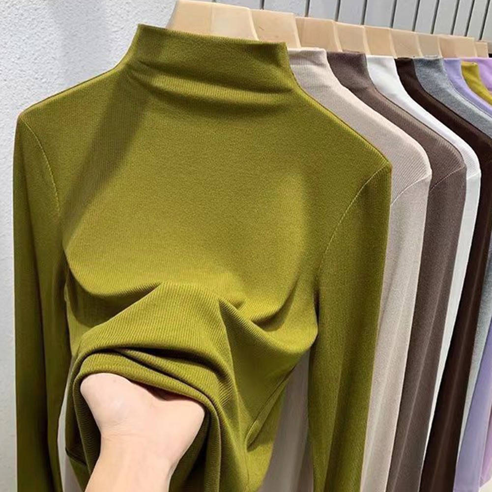 Comfortable Womens Long Sleeve Bottoming Shirt for Seasonal Wardrobe Essentials - Picture 13 of 14