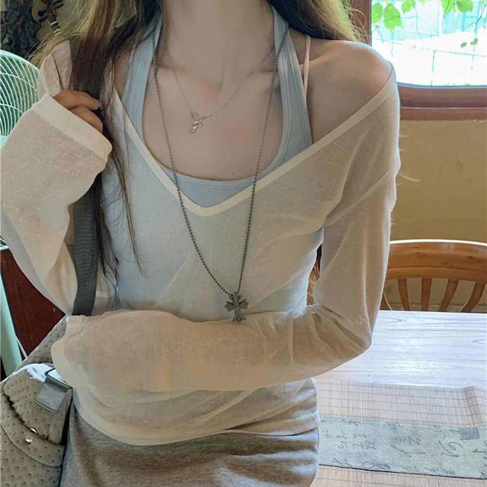 Womens Everyday Wear Loose V Neck Blouse Thin T Shirt for Any Occasion