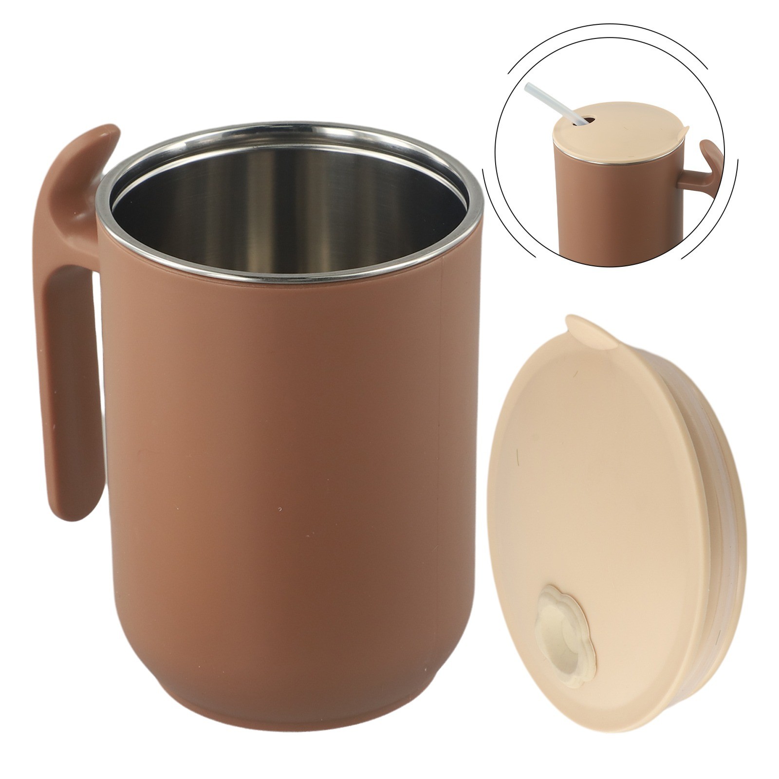 Travel Friendly 500ml Stainless Steel Water Cup with Secure Lid Design - Picture 38 of 39
