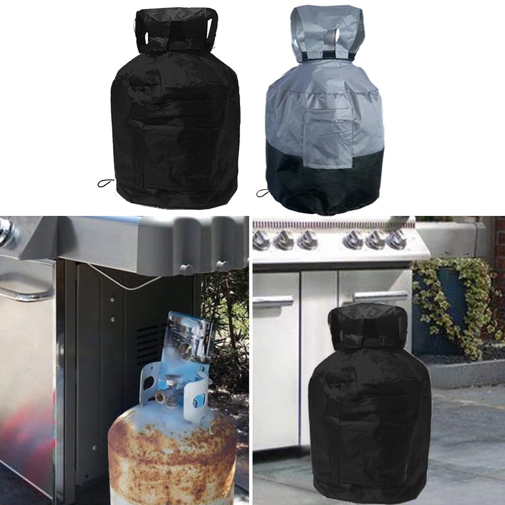 Portable Outdoor Cooking Accessory Propane Cylinder Covers in Black Gray - Picture 15 of 19