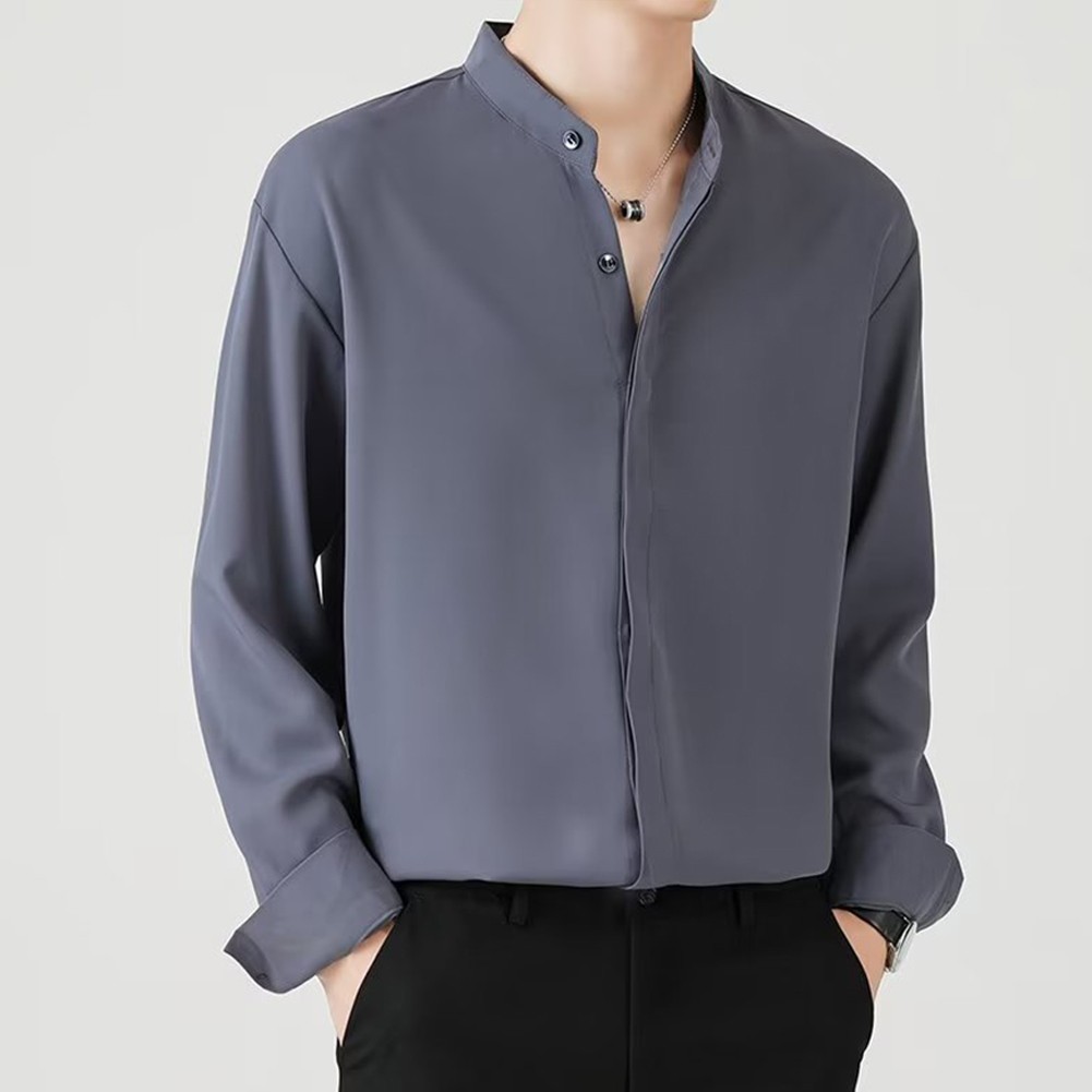 Loose Fit Long Sleeve Shirt for Men Suitable for Autumn and Winter Wear - Picture 13 of 17