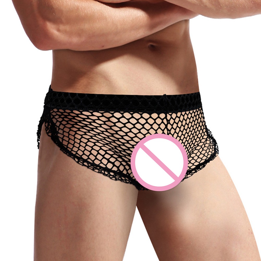 Sous vêtement résille homme classique taille basse style creux tendance pour un ajustem