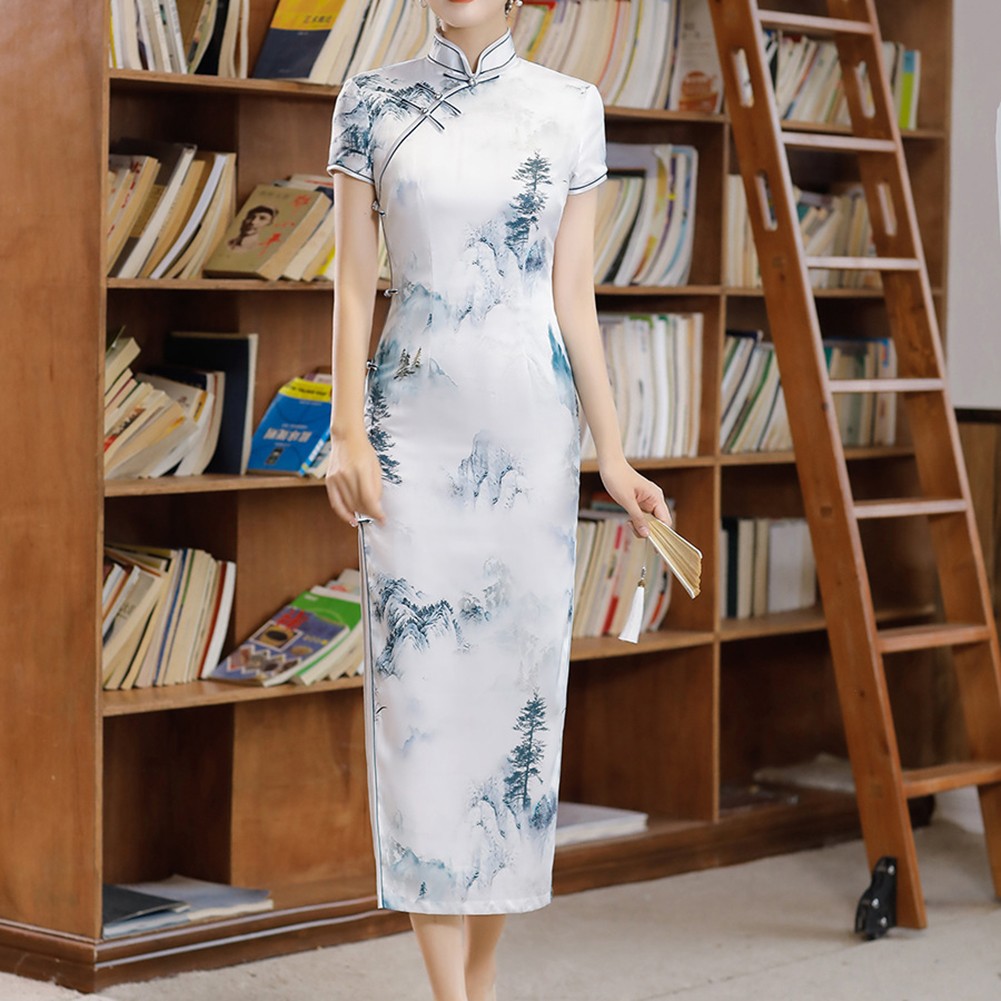 Innovative Chinese Style Slim Fit Cheongsam Dress For Fashion Forward Women - Picture 25 of 54