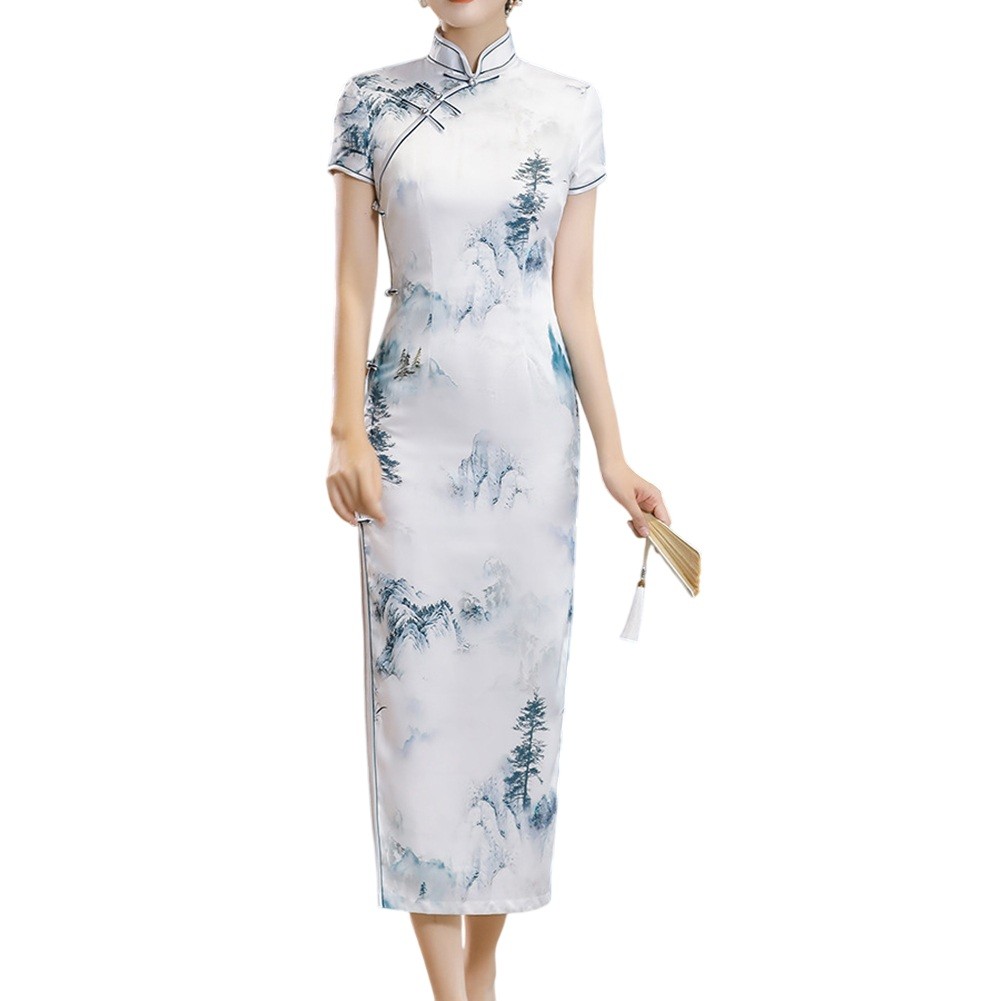 Innovative Chinese Style Slim Fit Cheongsam Dress For Fashion Forward Women - Picture 26 of 54