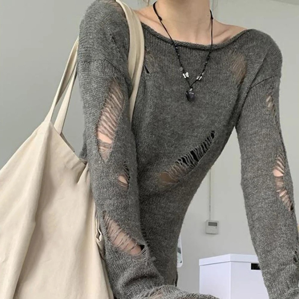 Stylish Womens Slim Fit Thin Sweater with Long Sleeves for Casual Look - Picture 18 of 21