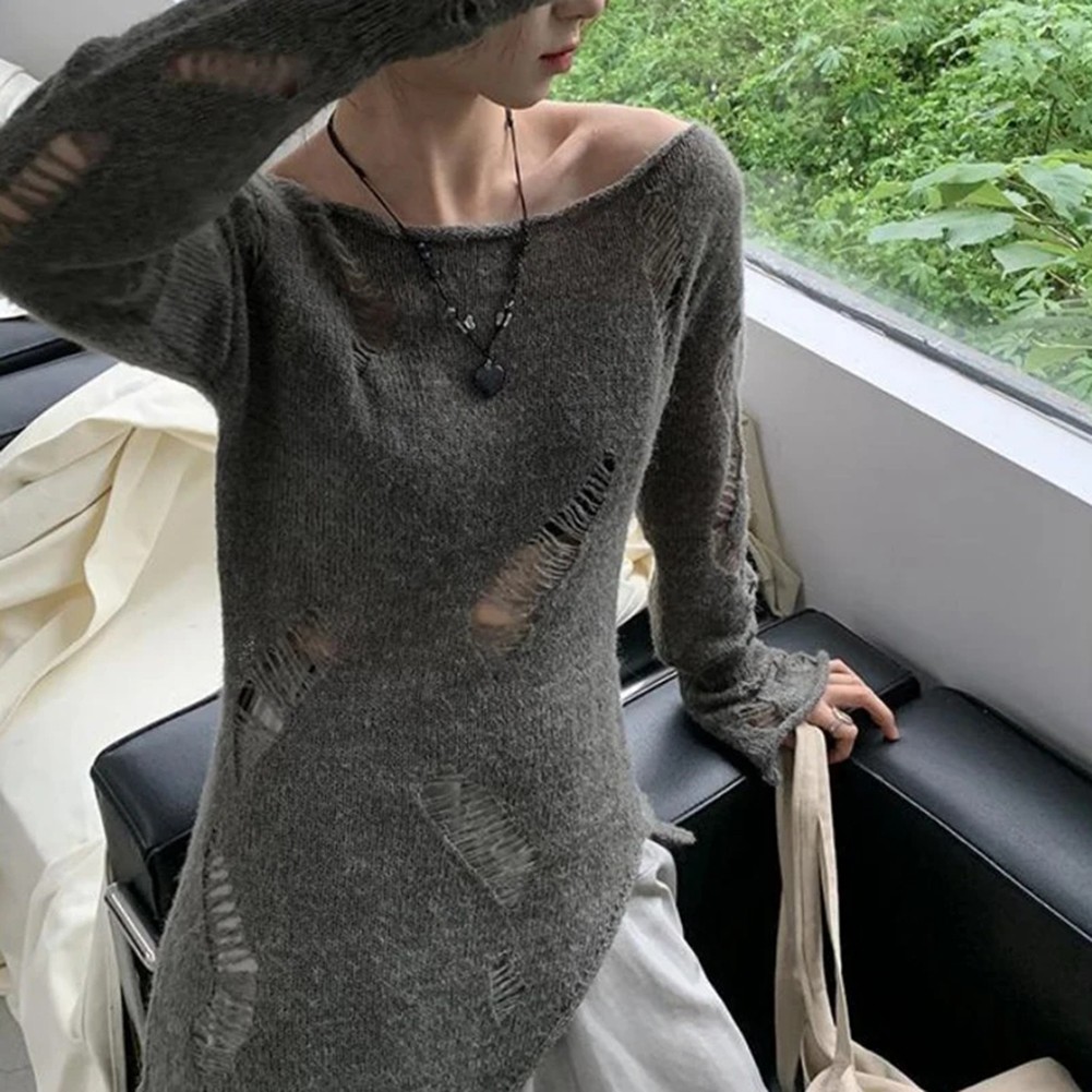 Stylish Womens Slim Fit Thin Sweater with Long Sleeves for Casual Look - Picture 16 of 21