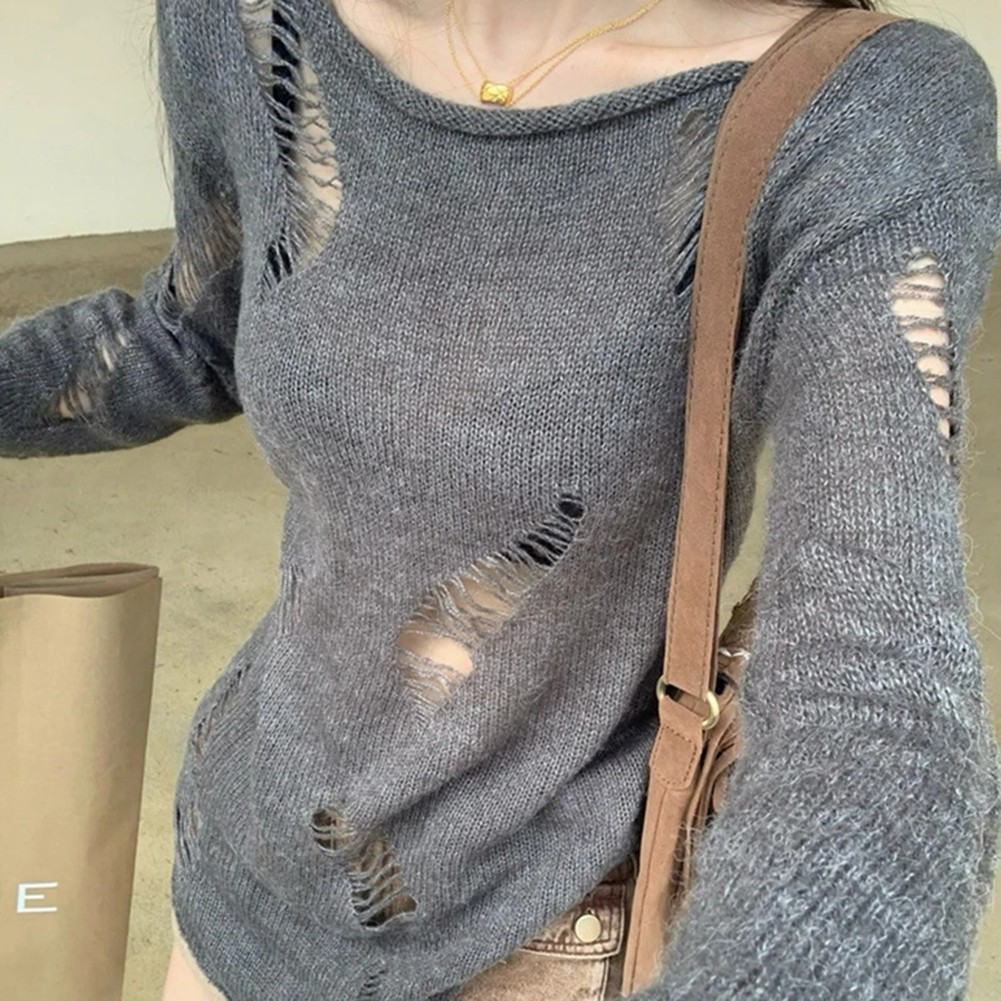 Stylish Womens Slim Fit Thin Sweater with Long Sleeves for Casual Look - Picture 15 of 21