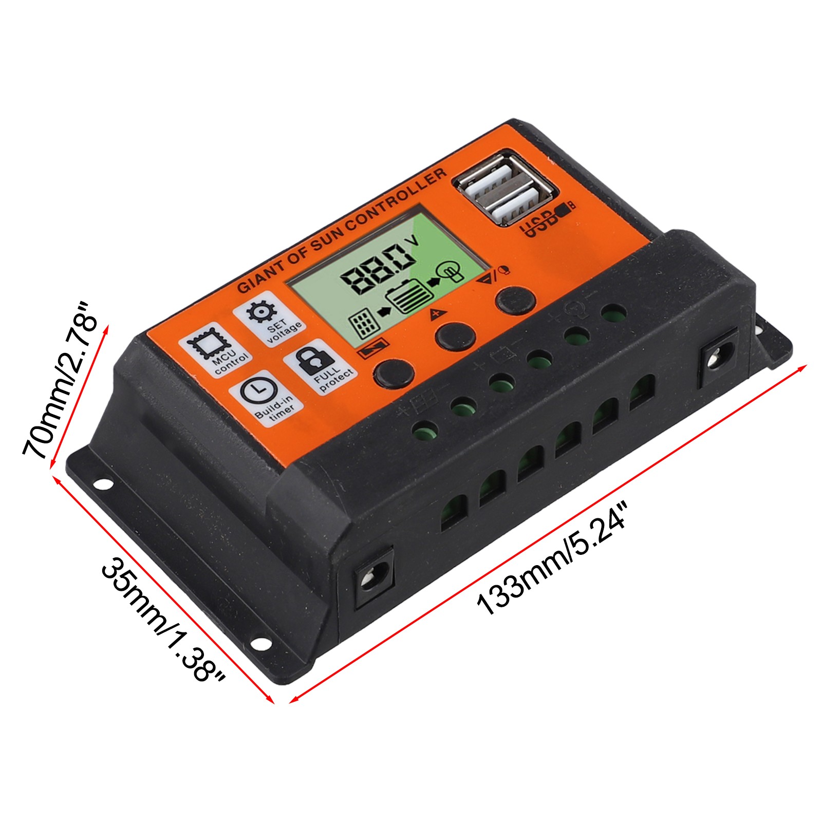 MPPT For PWM Solar Charge Controller Solar Panel Battery Regulator Dual USB Port