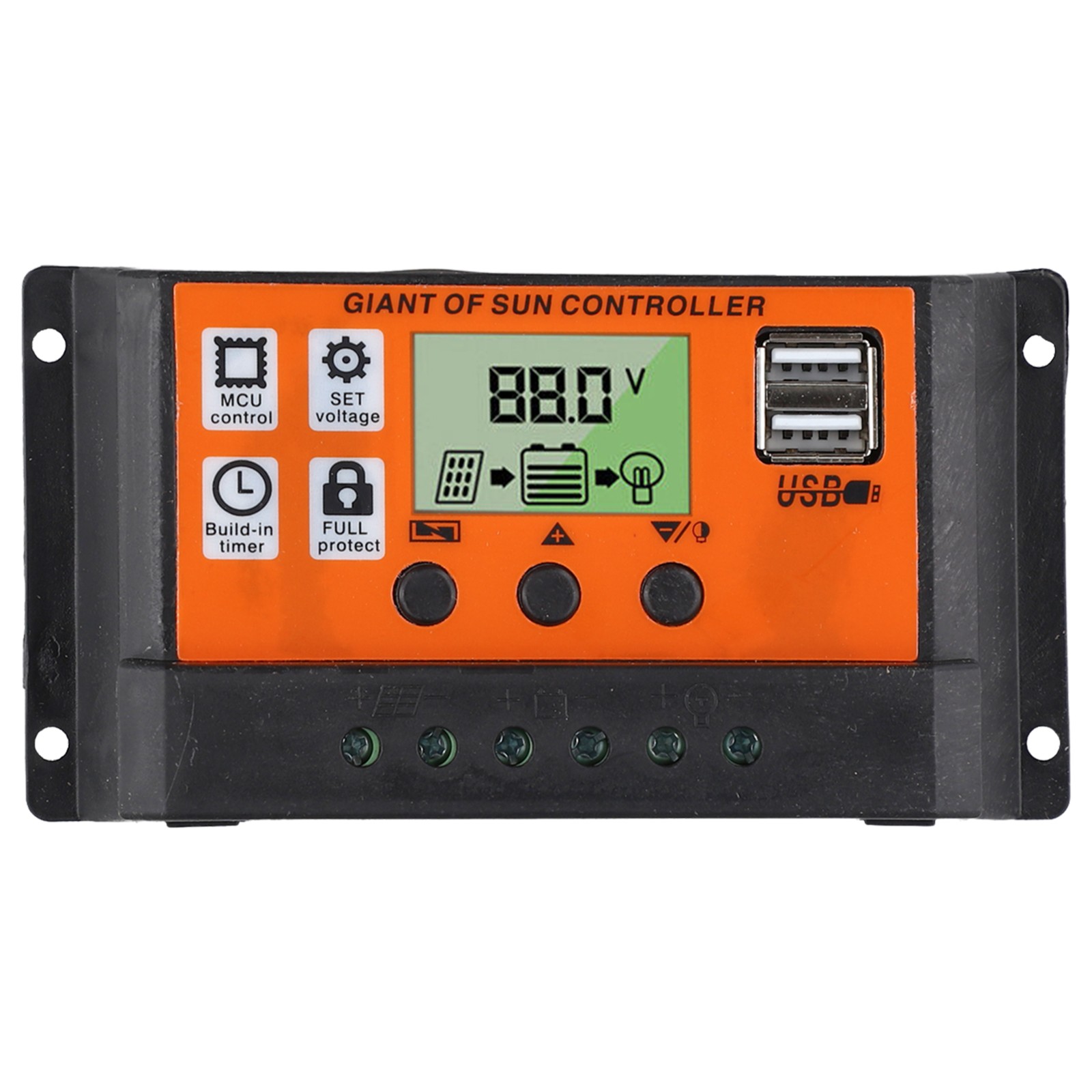 MPPT For PWM Solar Charge Controller Solar Panel Battery Regulator Dual USB Port