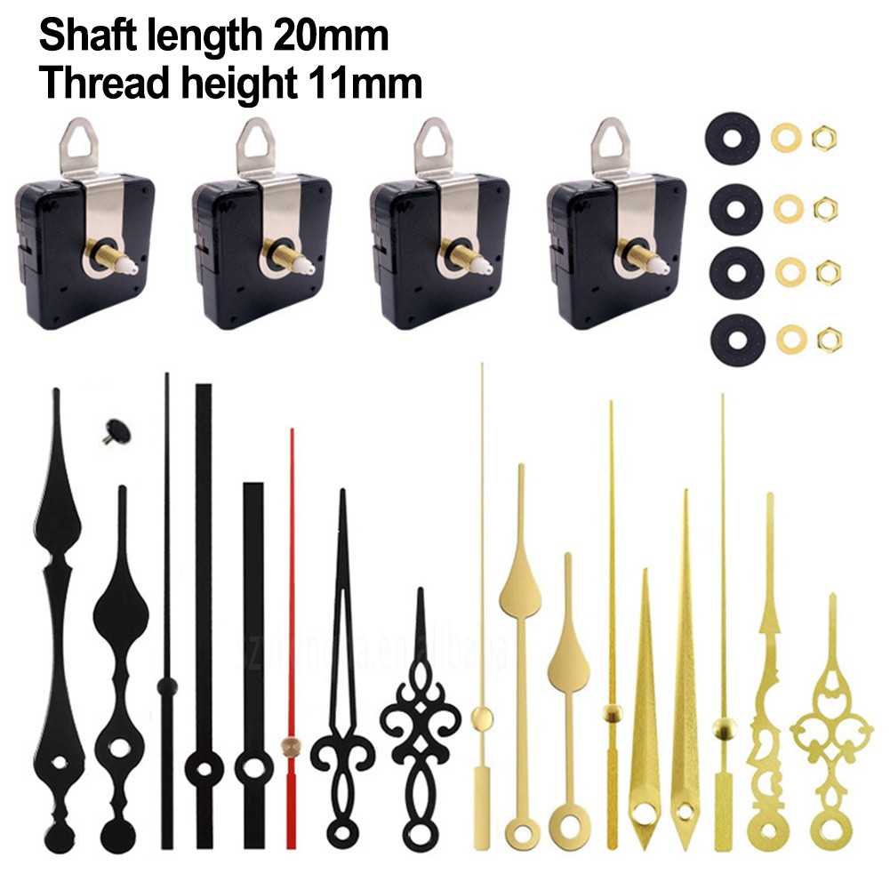 Diverse DIY Clock Making Set Four Movements Plus Six Elegant Hand Styles