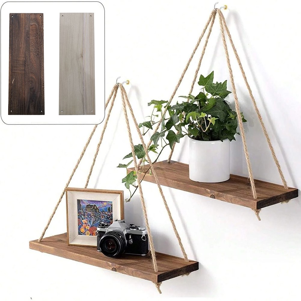 Aesthetic Appeal Meets Functionality Wooden Floating Shelf Set Up Easily
