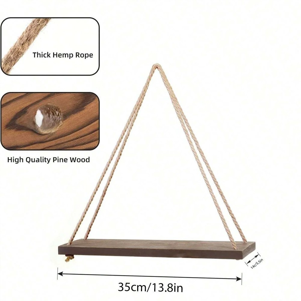 Aesthetic Appeal Meets Functionality Wooden Floating Shelf Set Up Easily