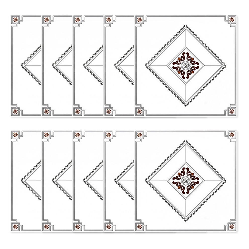 XPE Ceiling Wall Stickers Set of 10 Easy to Apply 30CM Decorative Design