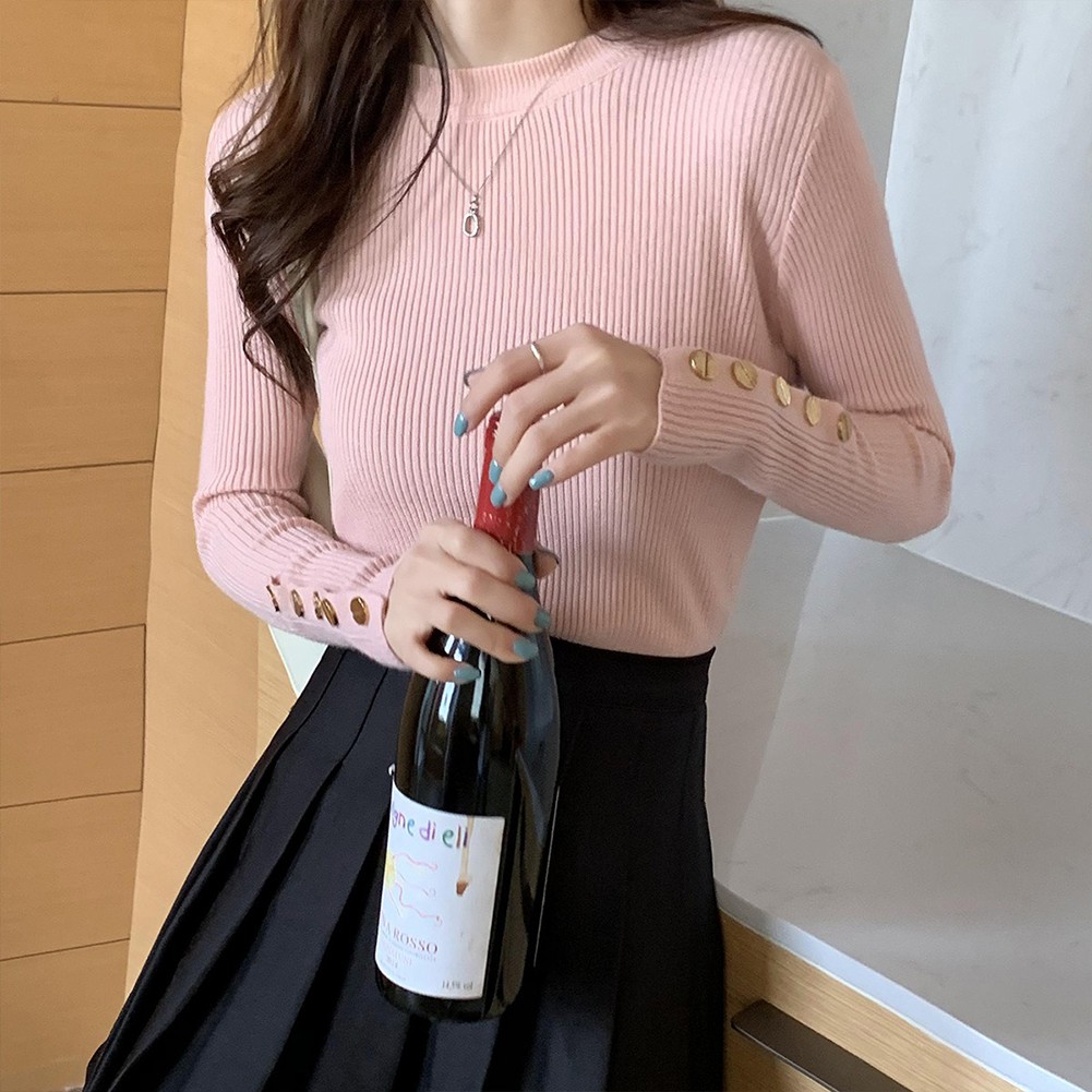 Stylish Long Sleeve Knitted Tops for Women Autumn and Winter Essentials - Picture 21 of 36