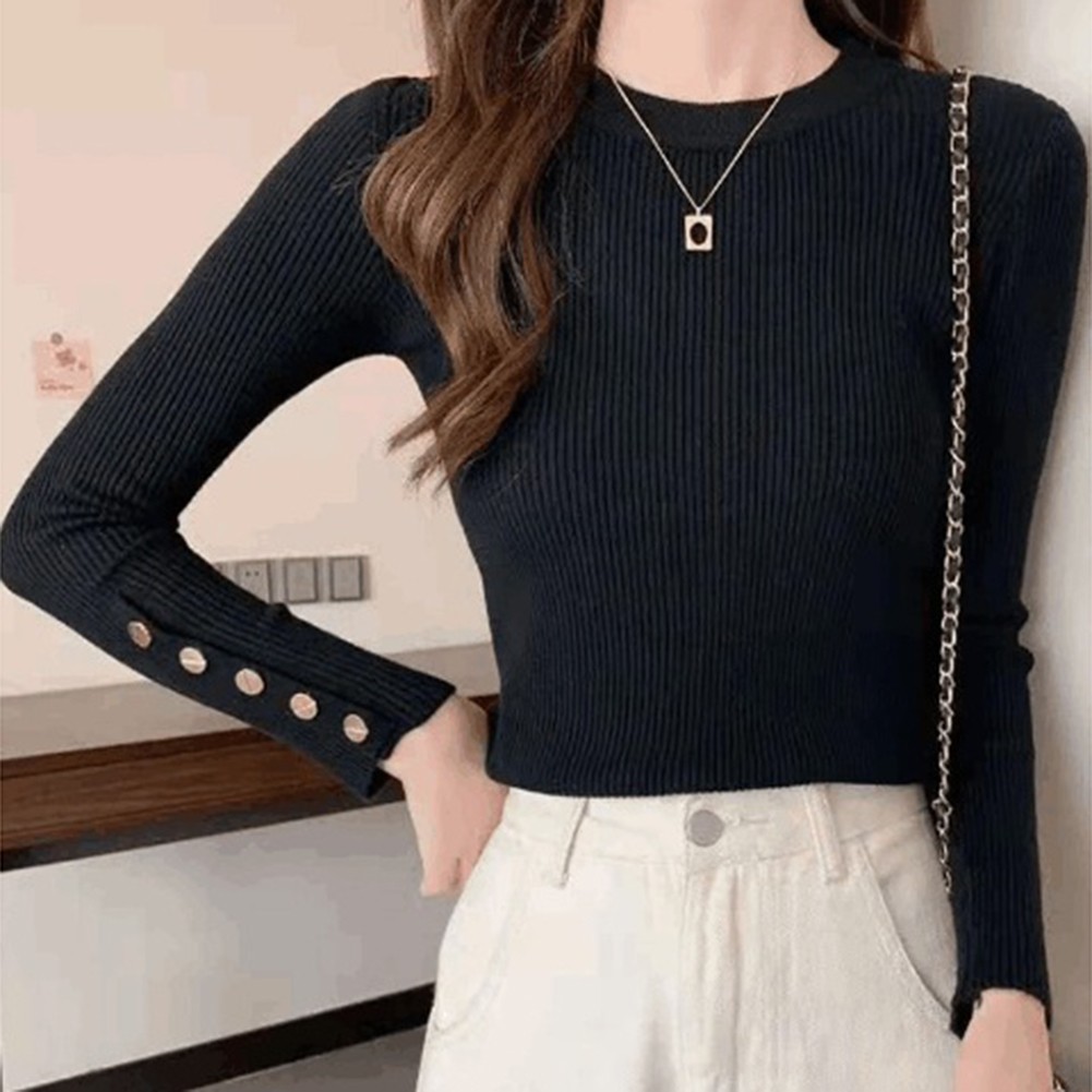 Stylish Long Sleeve Knitted Tops for Women Autumn and Winter Essentials - Picture 35 of 36