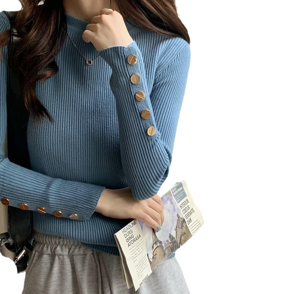 Stylish Long Sleeve Knitted Tops for Women Autumn and Winter Essentials - Picture 31 of 36