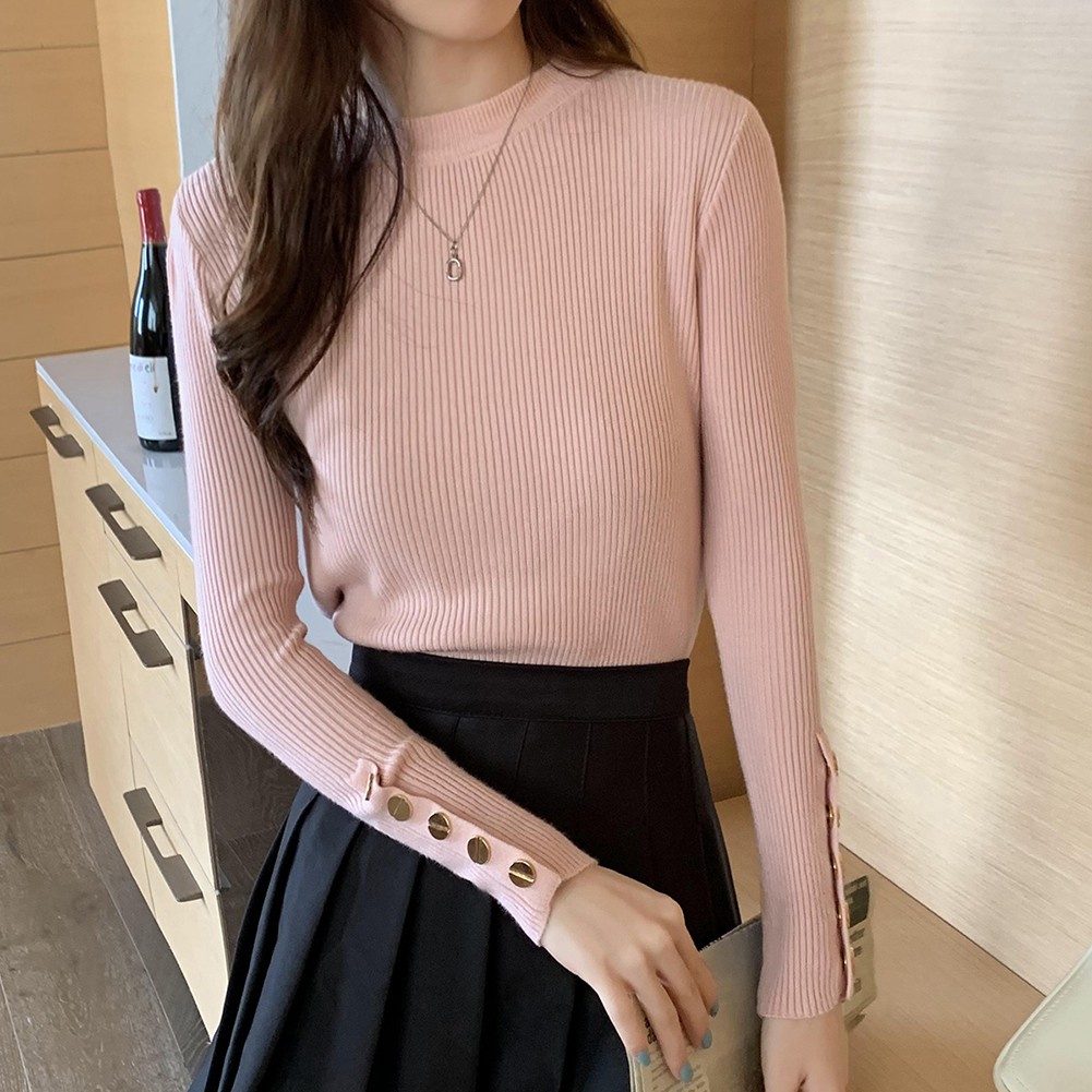 Stylish Long Sleeve Knitted Tops for Women Autumn and Winter Essentials - Picture 20 of 36