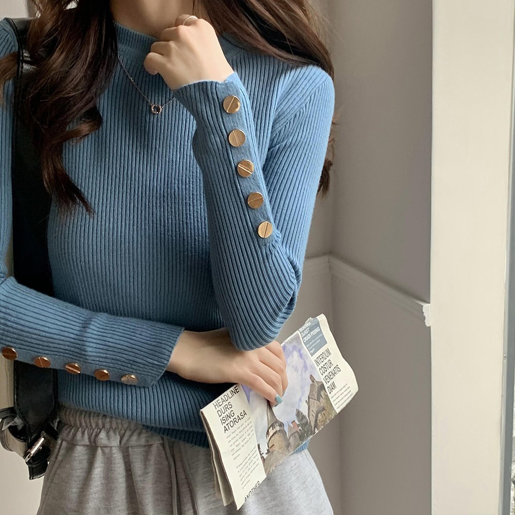 Stylish Long Sleeve Knitted Tops for Women Autumn and Winter Essentials - Picture 29 of 36