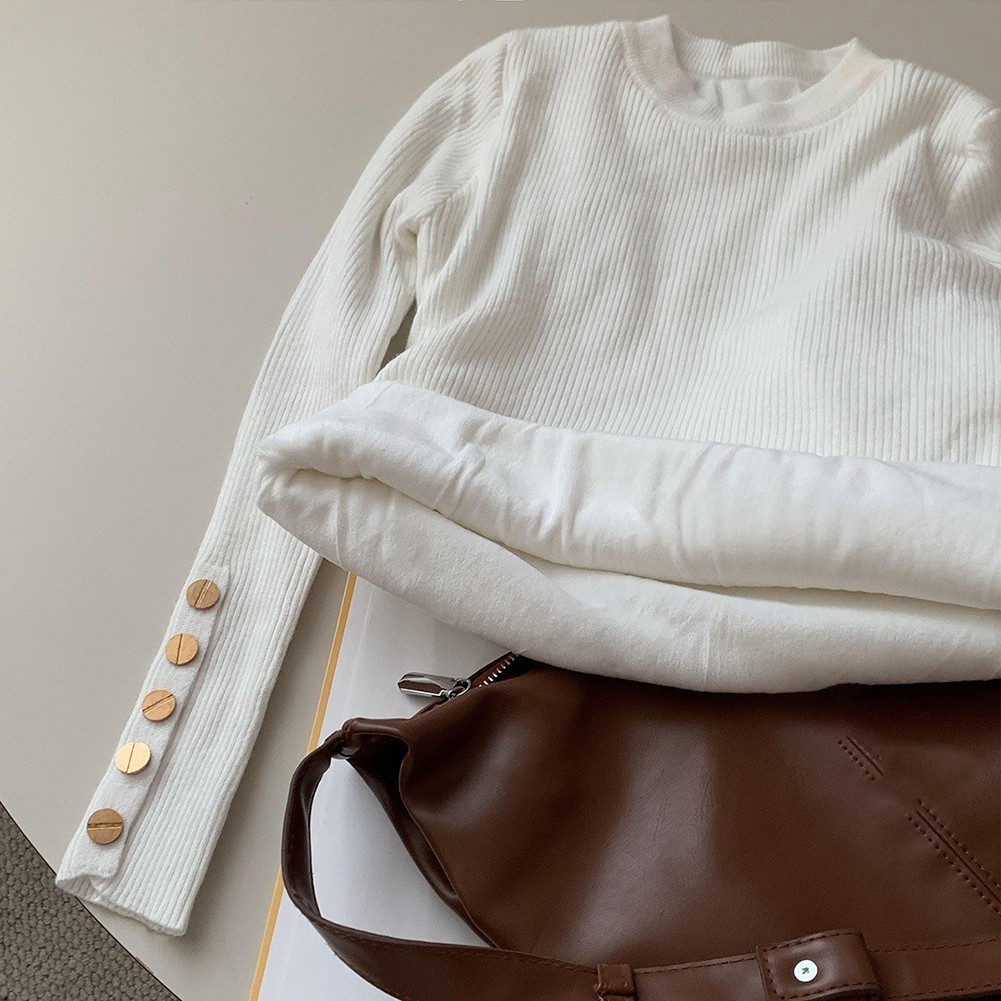 Stylish Long Sleeve Knitted Tops for Women Autumn and Winter Essentials - Picture 16 of 36