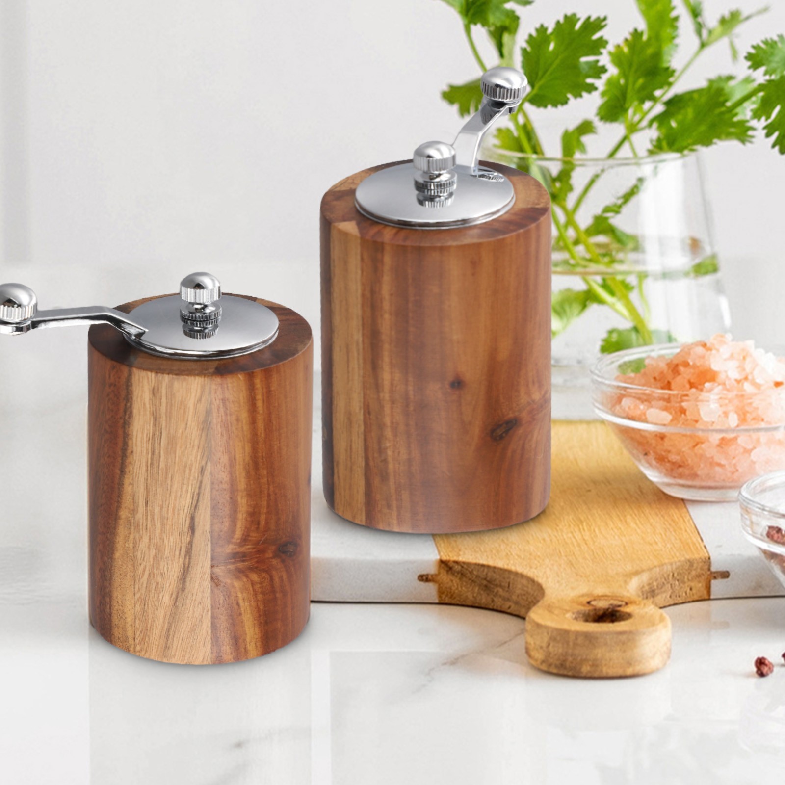Hochleistungs Manuelle Salz- und Pfeffermühle aus Holz zum Kaffeegewürz - Bild 17 von 27