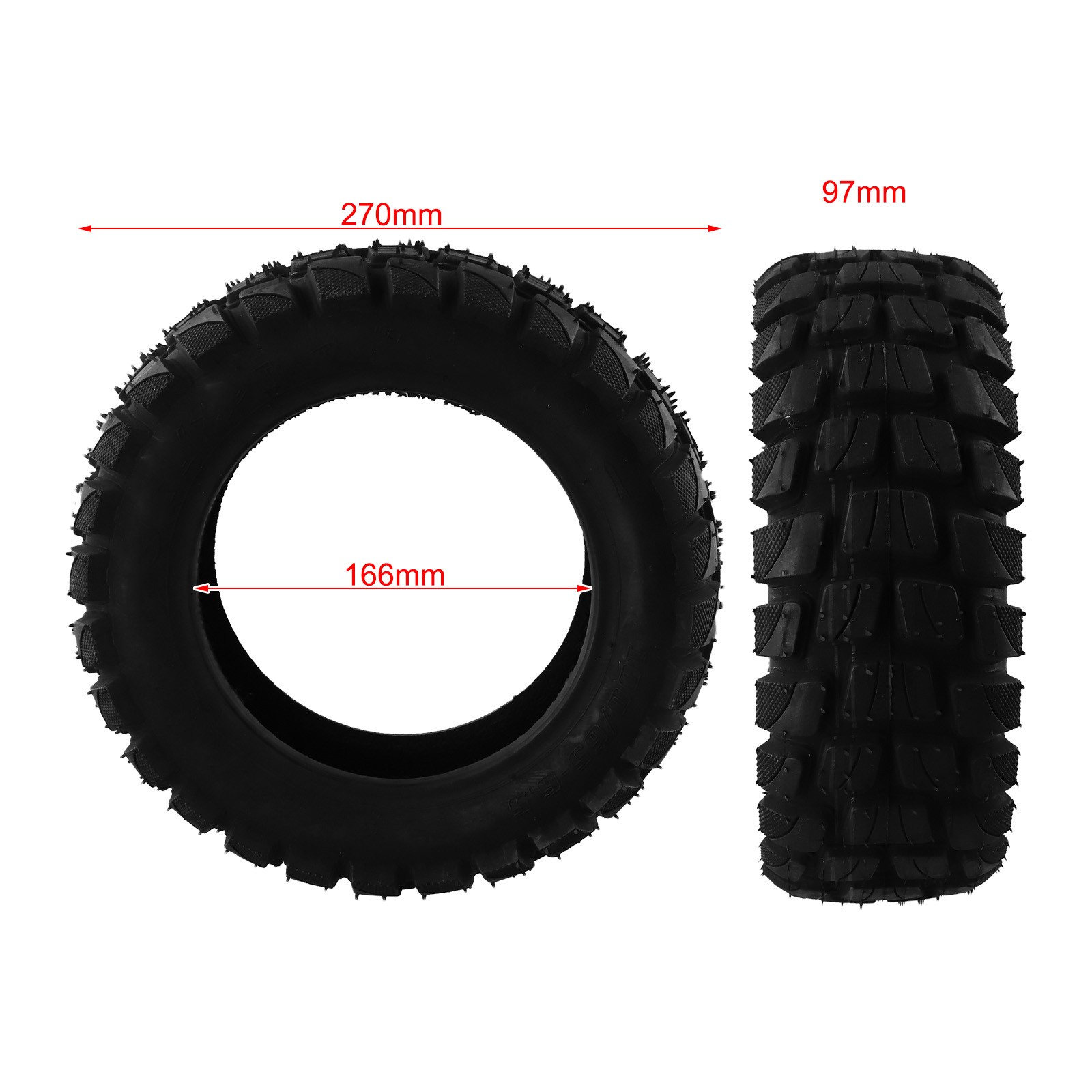 High Performance Offroad Vacuum Tire Fits For Dualtron Scooters Size 11inch - Bild 18 von 25