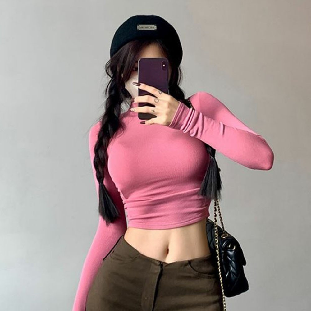 Everyday Essential Womens Ribbed Knit Long Sleeve Shirt in Various Shades - Picture 20 of 28