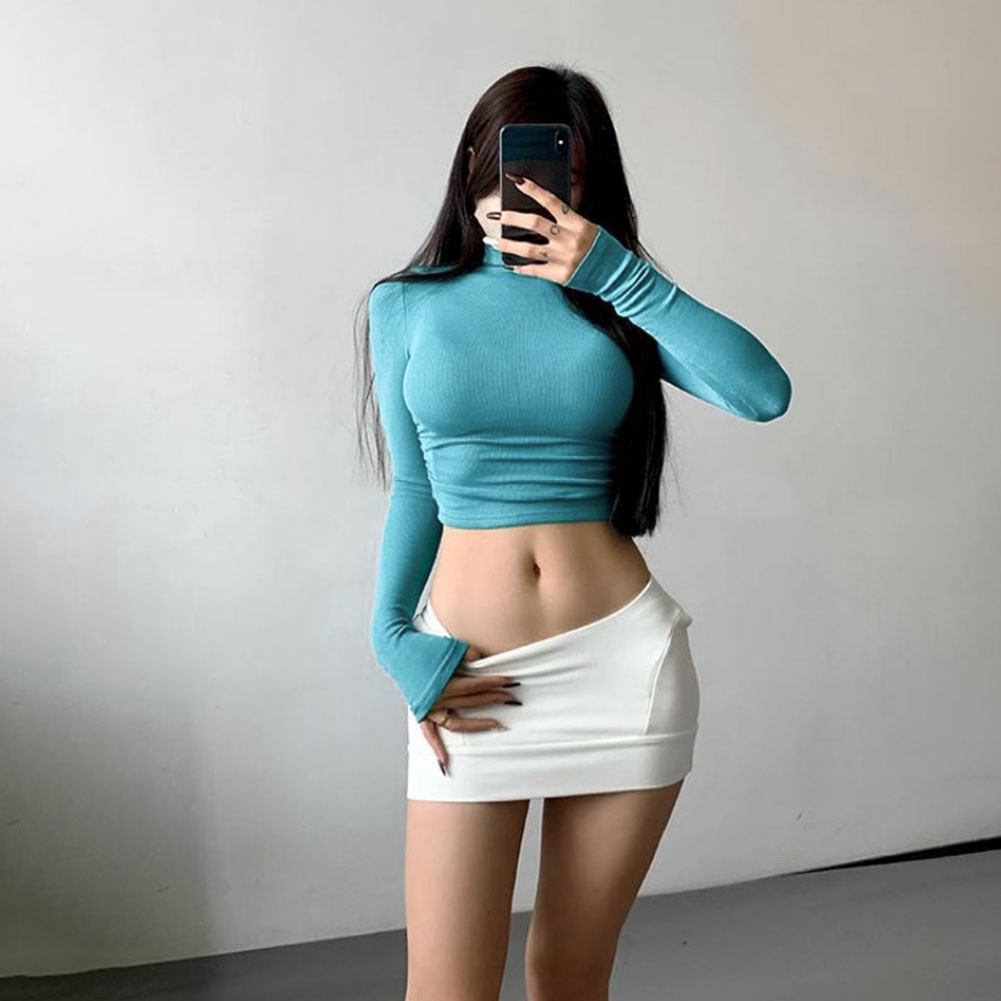 Everyday Essential Womens Ribbed Knit Long Sleeve Shirt in Various Shades - Picture 16 of 28