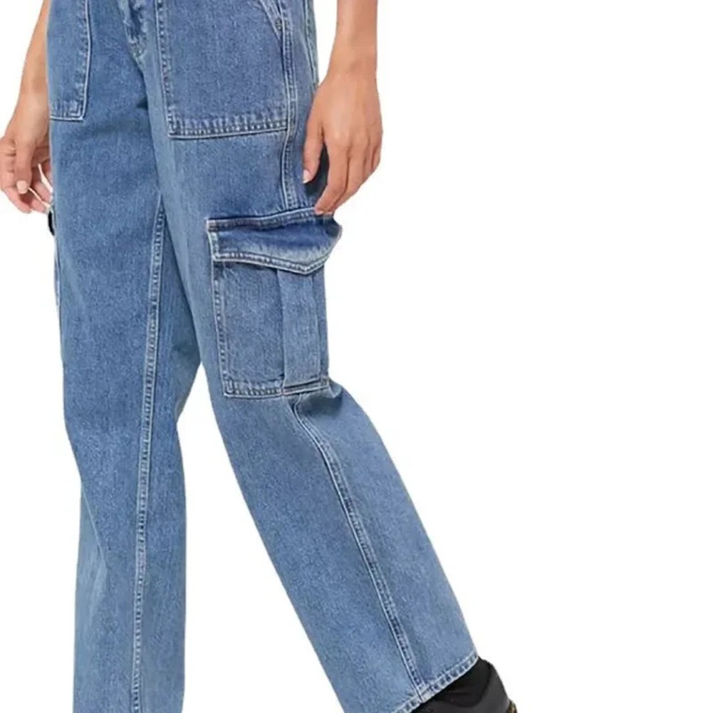 Womens Trendy Casual Wide Leg Pants with Multiple Pockets and High Waist - Picture 14 of 37
