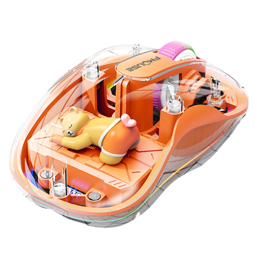 M333 Kabellose Transparente Maus Ergonomisch Wiederaufladbar Silent Click Design - Bild 17 von 20