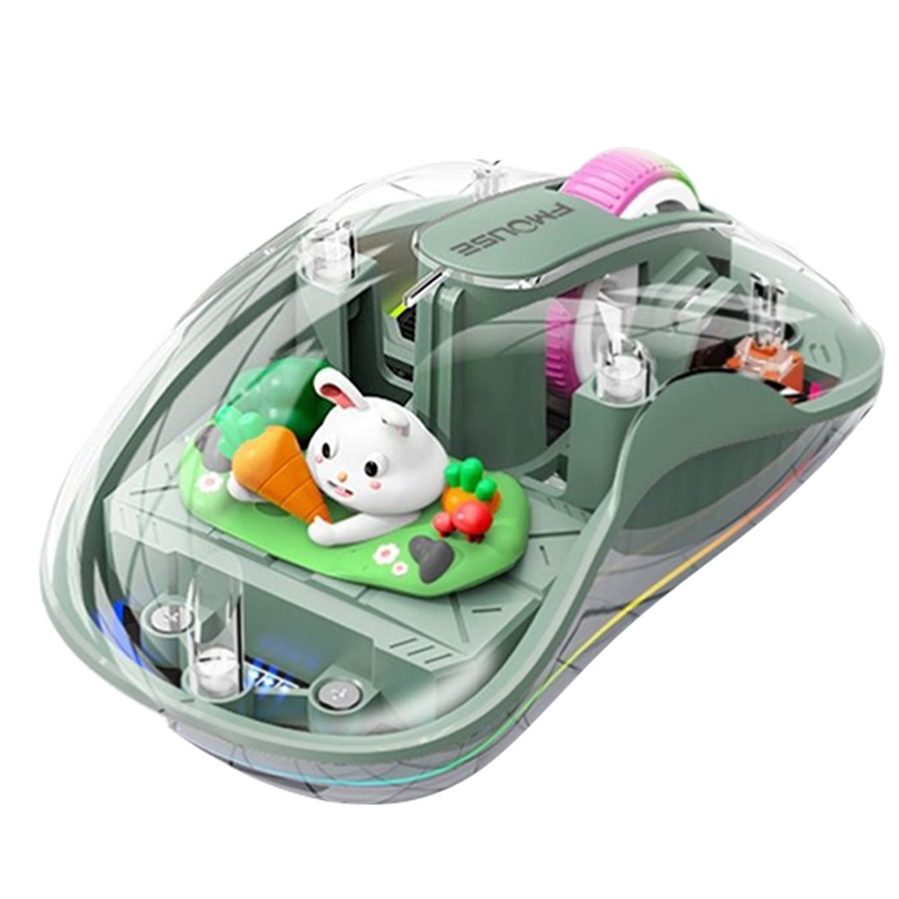 M333 Kabellose Transparente Maus Ergonomisch Wiederaufladbar Silent Click Design - Bild 15 von 20