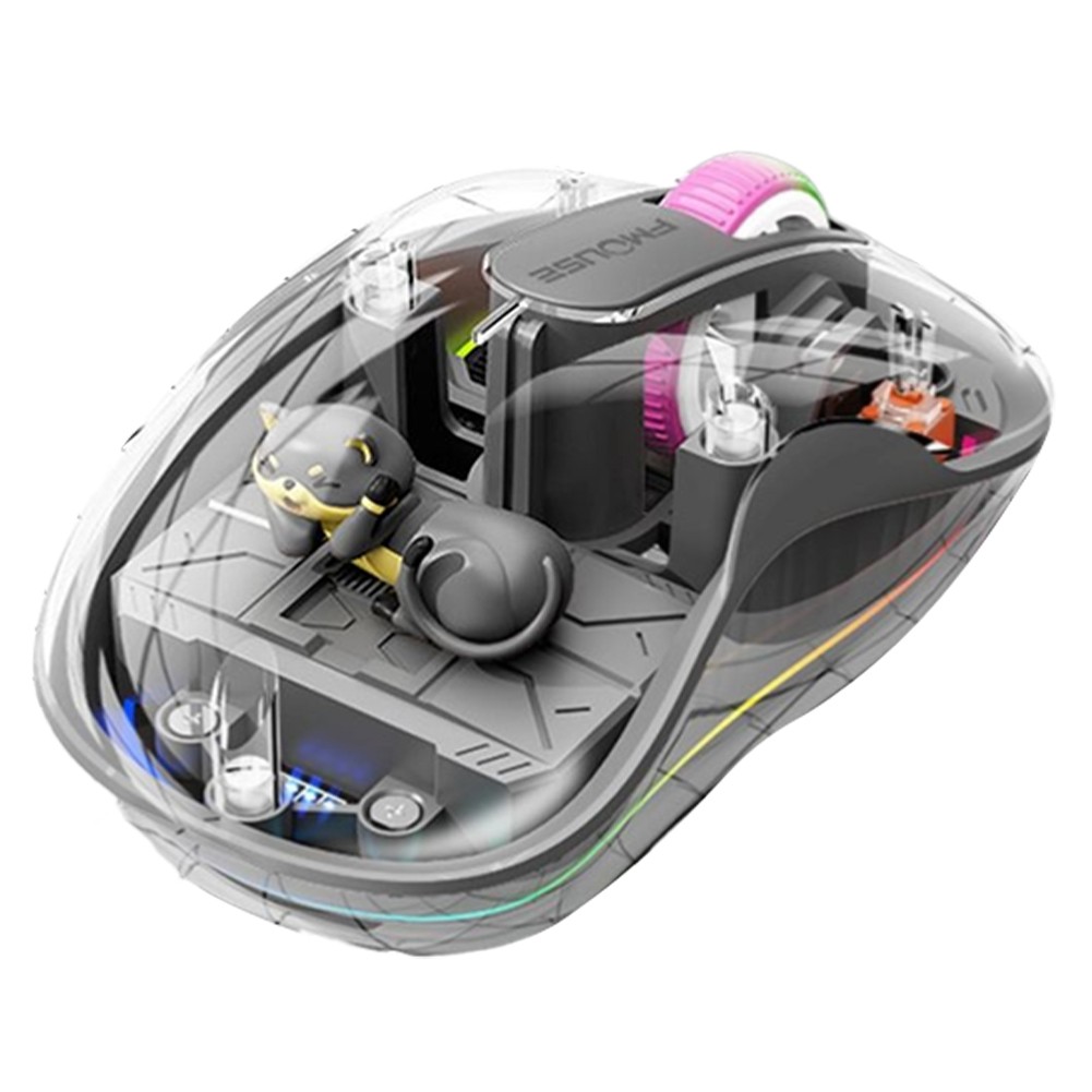 M333 Kabellose Transparente Maus Ergonomisch Wiederaufladbar Silent Click Design - Bild 13 von 20