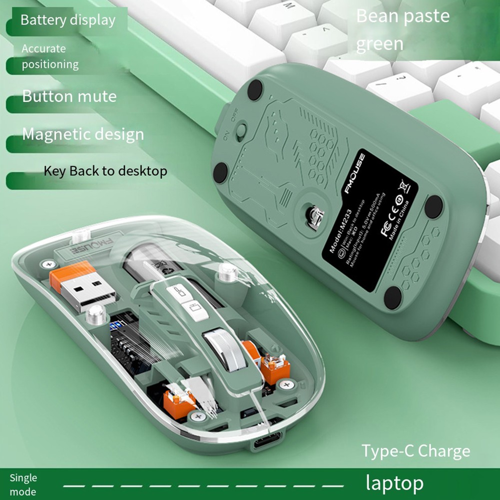 M233 Wireless Mouse Lightweight Rechargeable and Stylishly Transparent - Picture 11 of 15