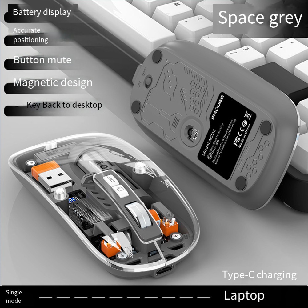 M233 Wireless Mouse Lightweight Rechargeable and Stylishly Transparent - Picture 9 of 15
