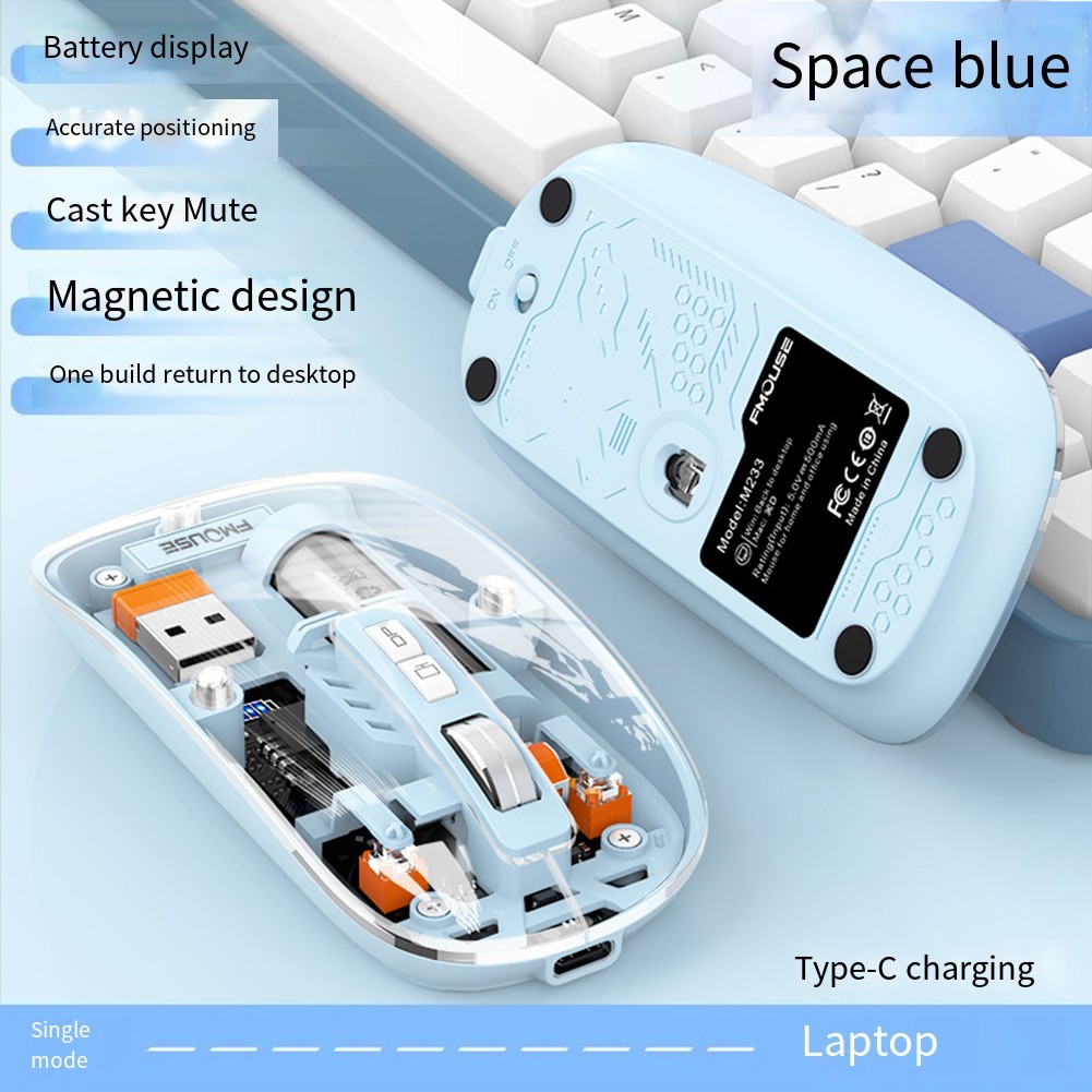M233 Wireless Mouse Lightweight Rechargeable and Stylishly Transparent - Picture 7 of 15