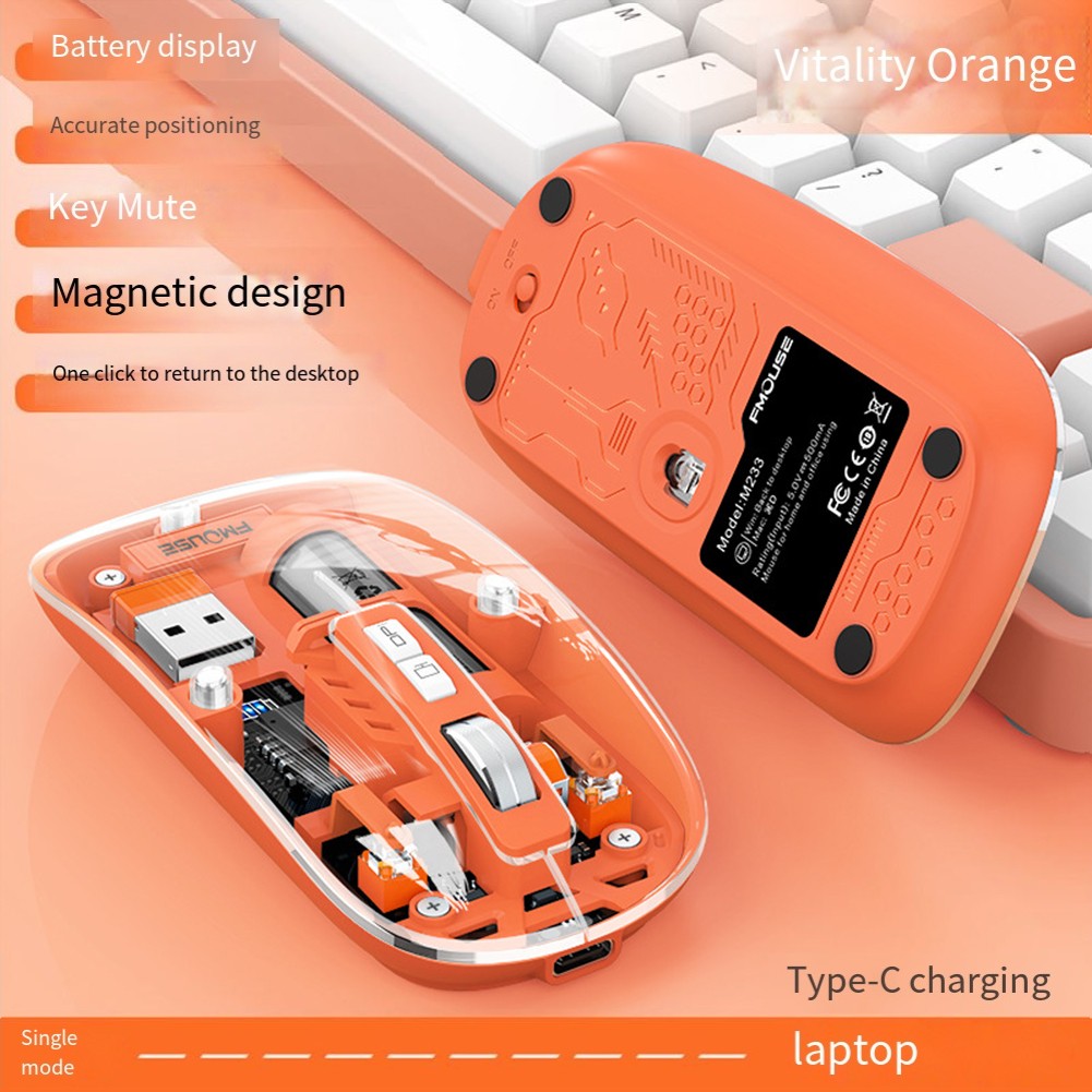 M233 Wireless Mouse Lightweight Rechargeable and Stylishly Transparent - Picture 13 of 15