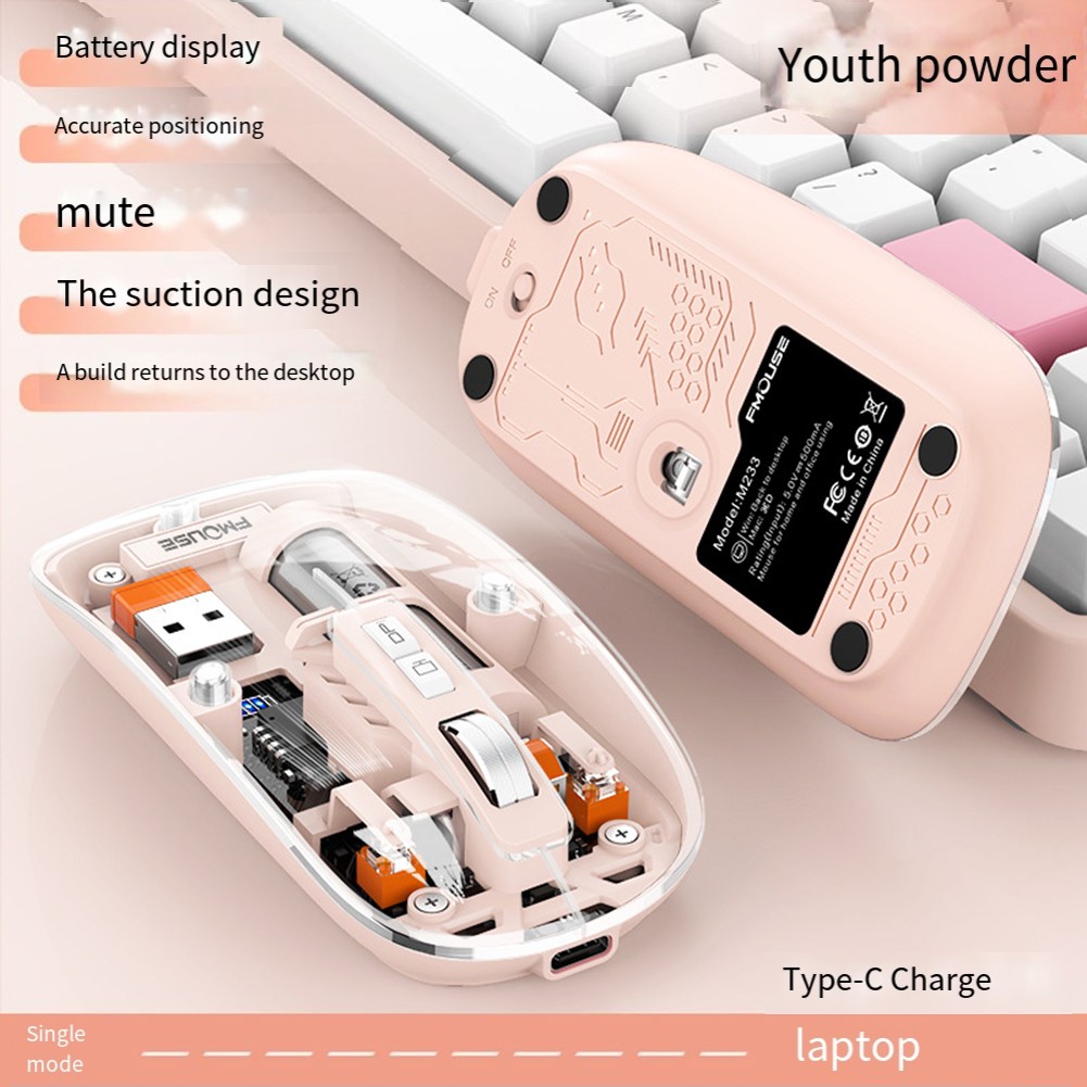 M233 Wireless Mouse Lightweight Rechargeable and Stylishly Transparent - Picture 15 of 15