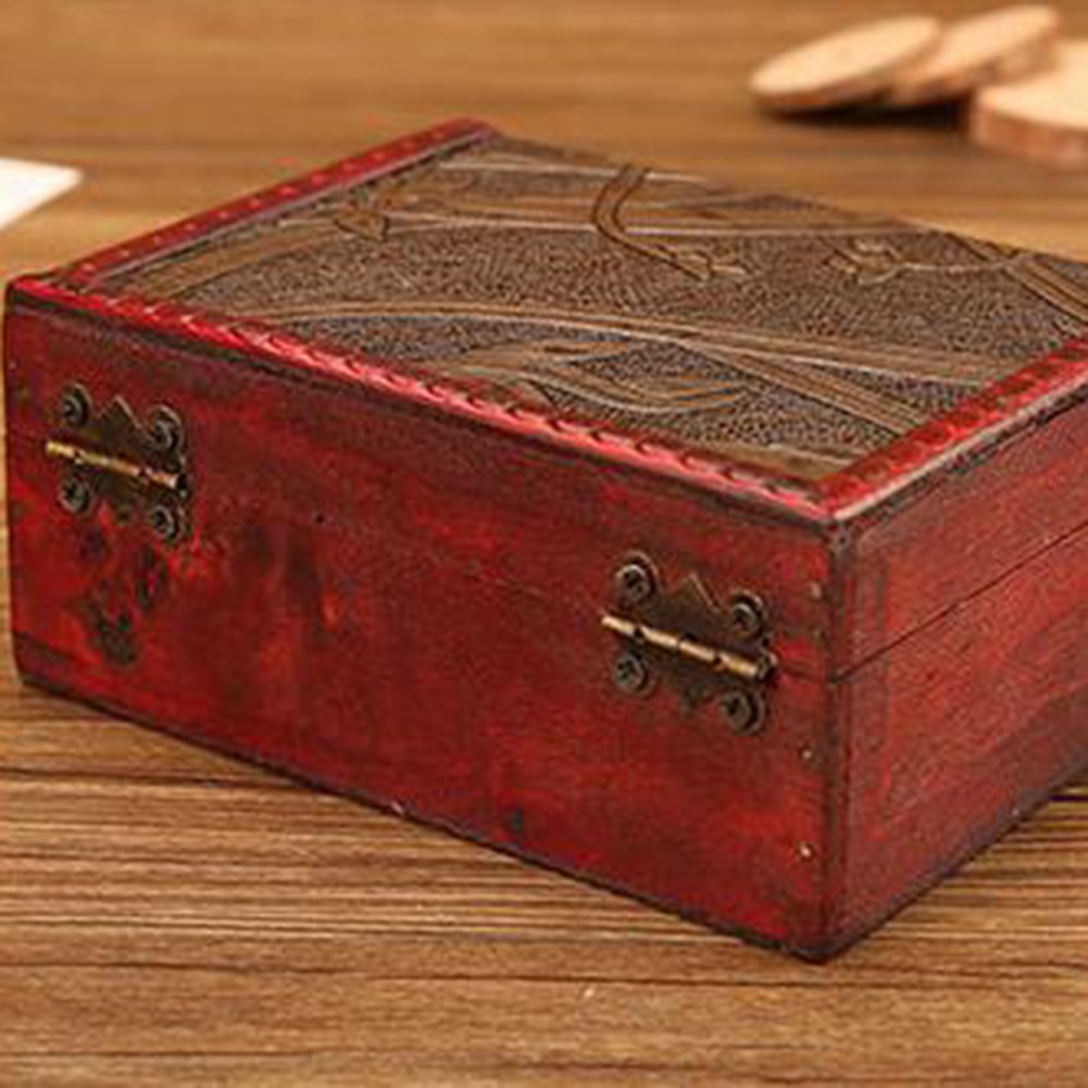 Crafted Antique Wood Jewelry Box Featuring Elegant Design and Functionality