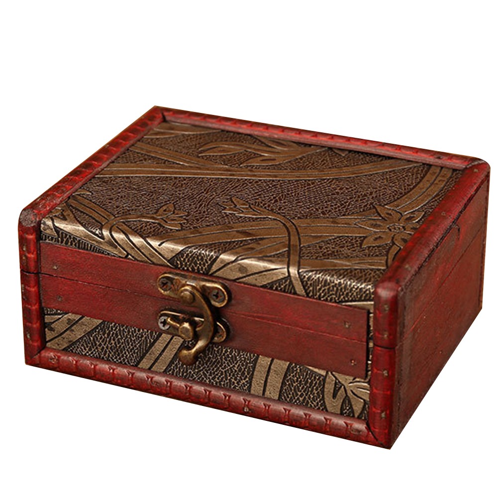 Crafted Antique Wood Jewelry Box Featuring Elegant Design and Functionality