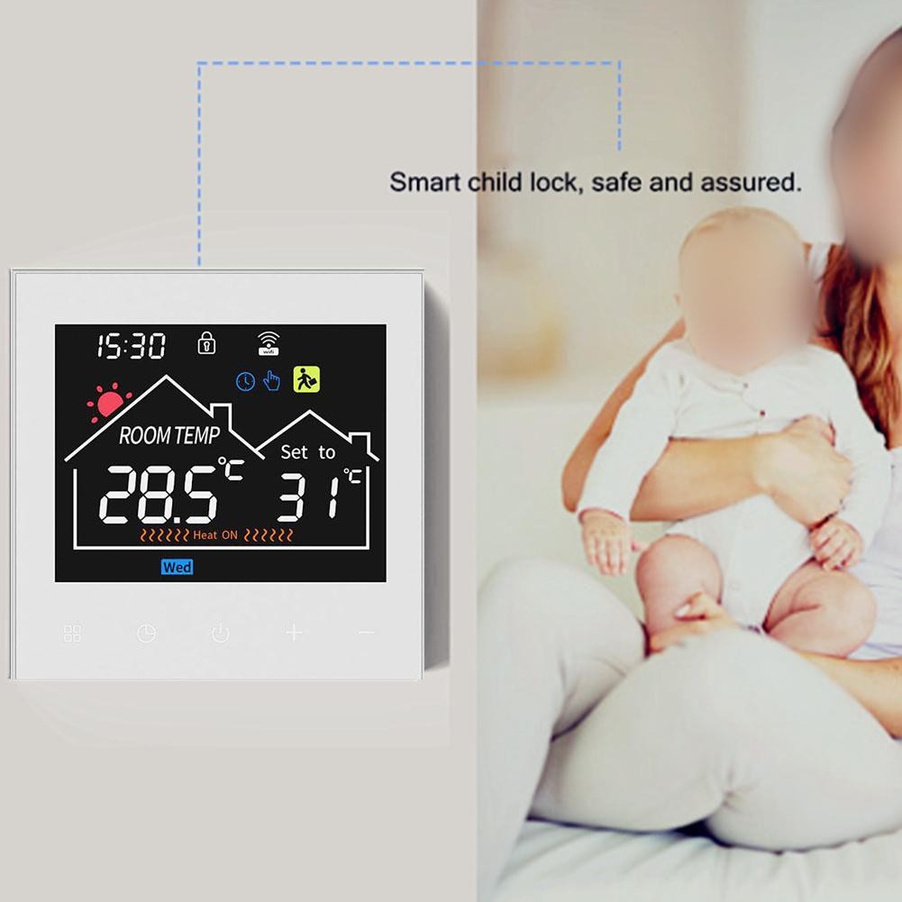 WiFi Enabled Thermostat with HD Display for Enhanced Safety and Energy Savings