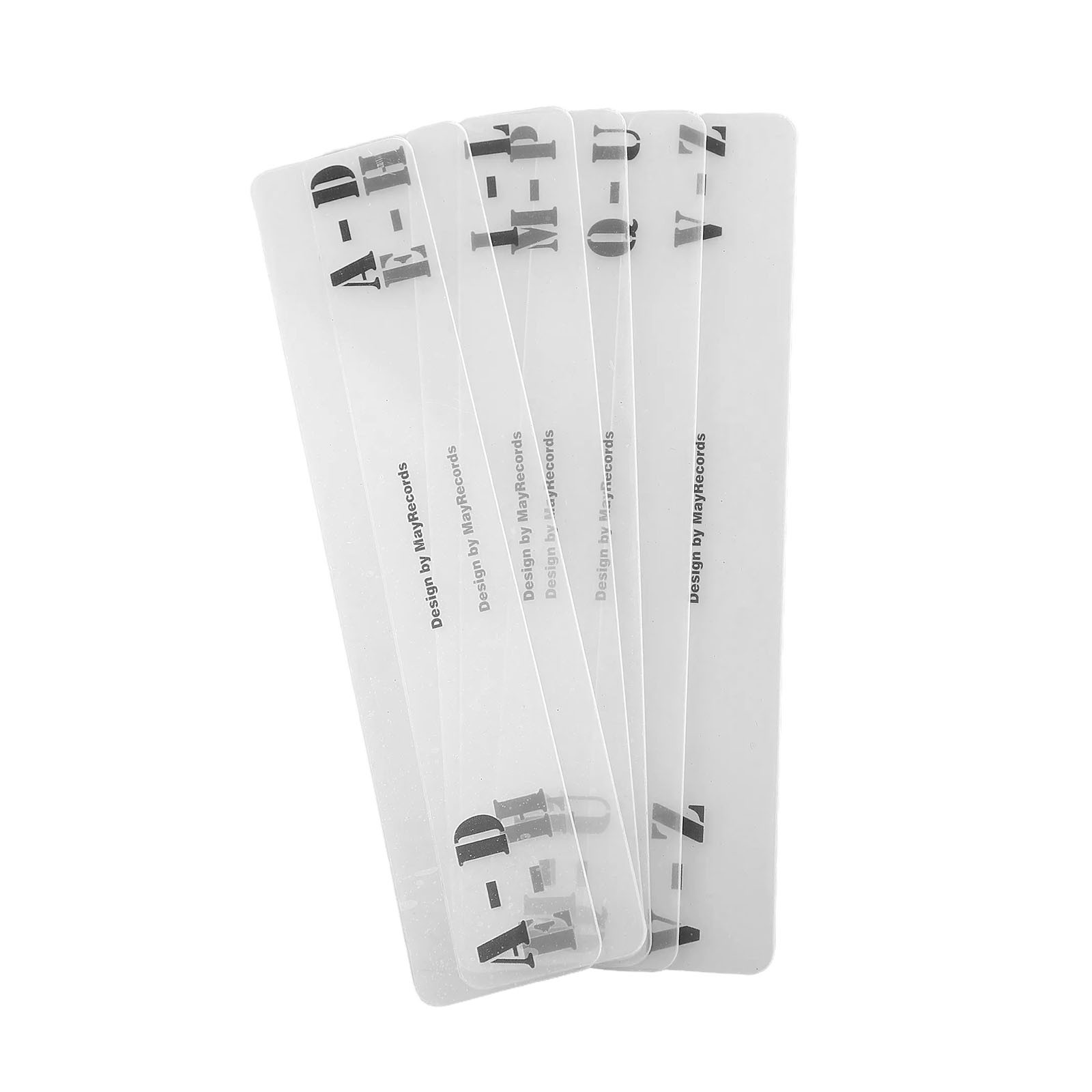 CD LP Record Divider Cards with Transparency and Alphabet Tabs 6 Pieces