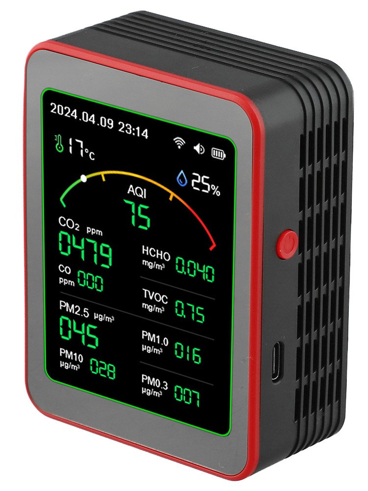 Indoor Air Quality Monitor with Real-time Alerts and Historical Data Access