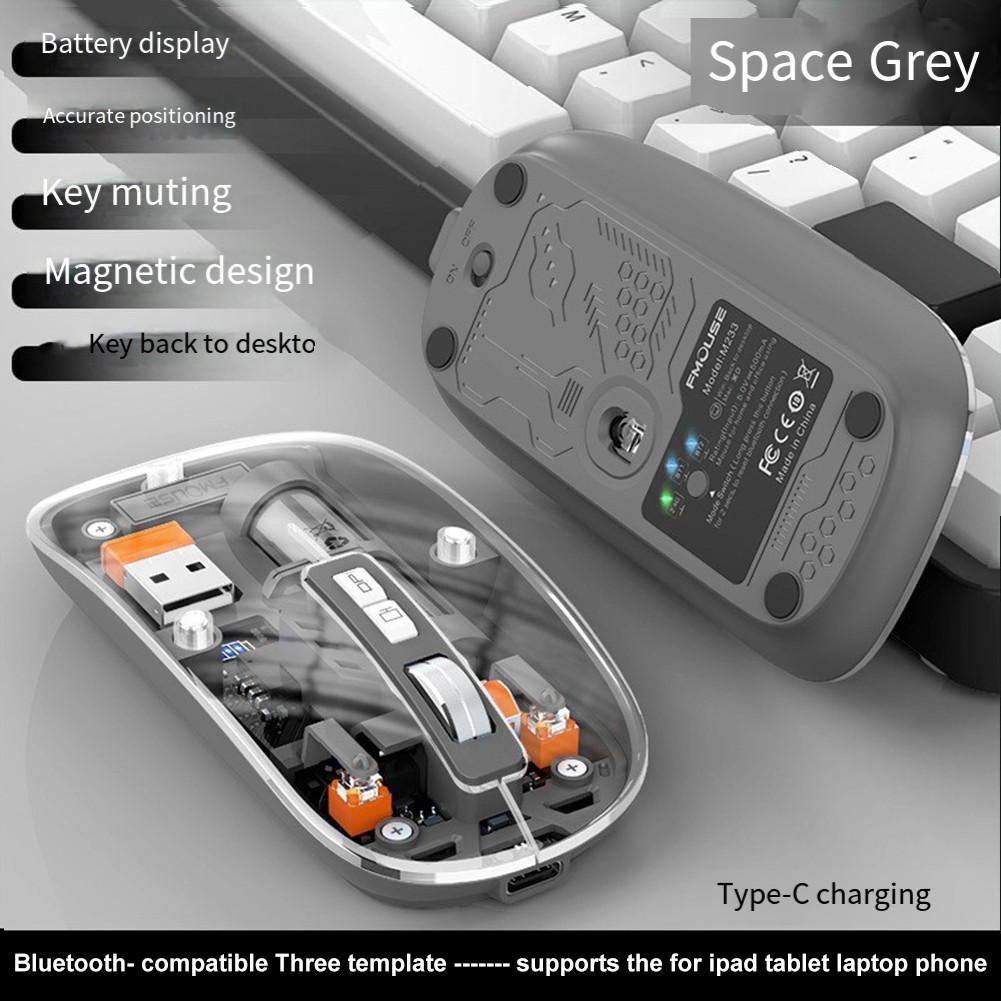M233 Transparent Mouse with Rechargeable Battery for Easy Connectivity - Picture 9 of 15