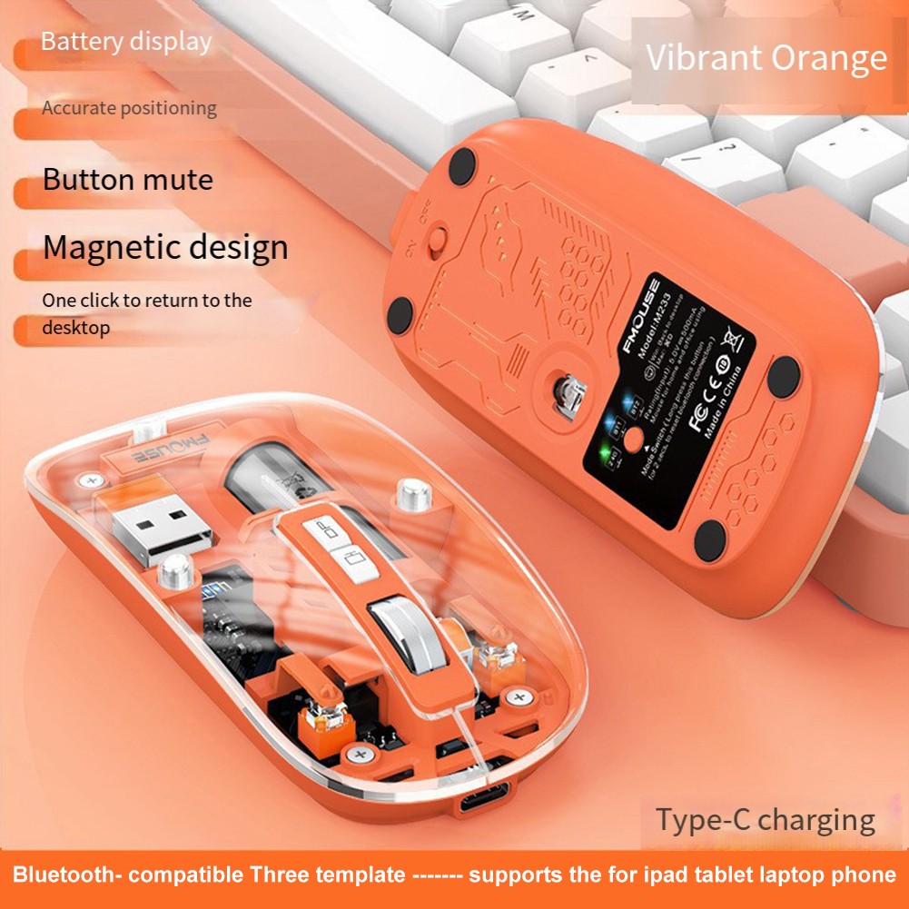 M233 Transparent Mouse with Rechargeable Battery for Easy Connectivity - Picture 13 of 15