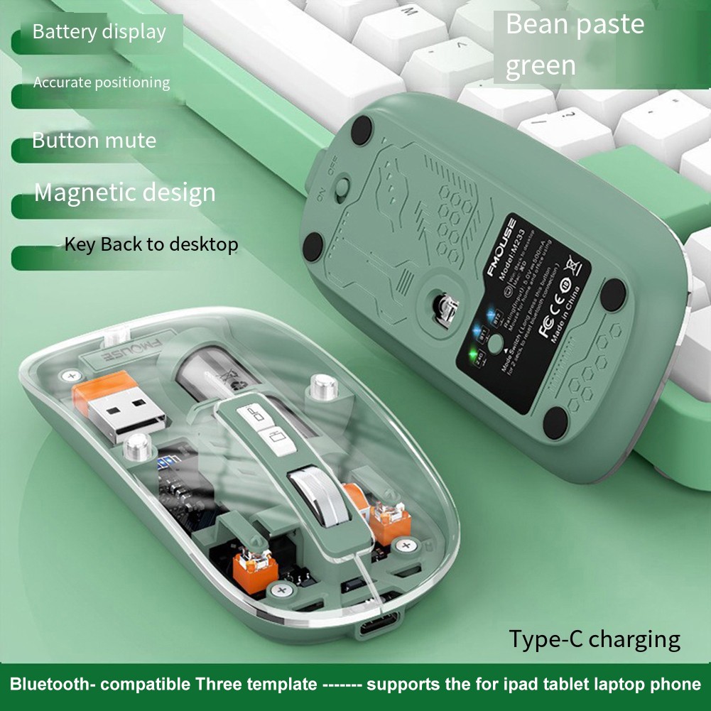 M233 Transparent Mouse with Rechargeable Battery for Easy Connectivity - Picture 11 of 15
