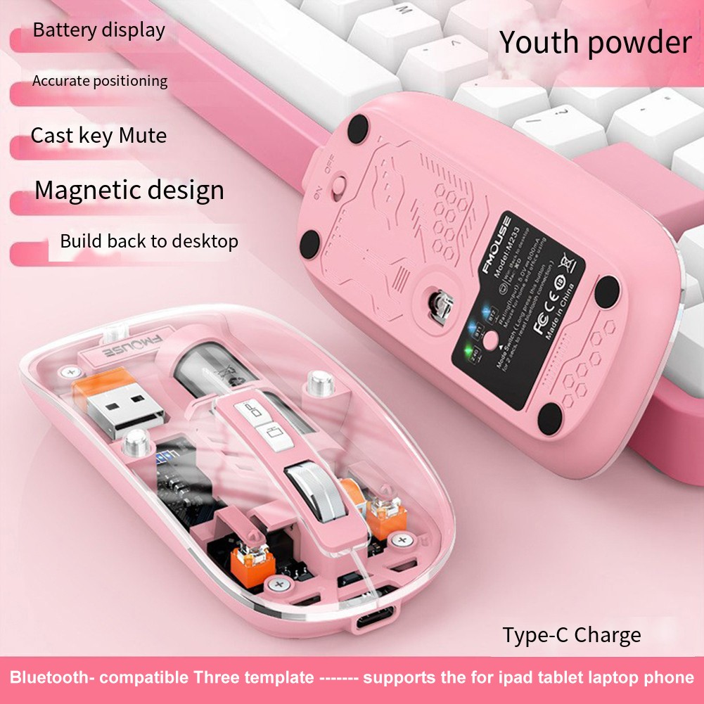 M233 Transparent Mouse with Rechargeable Battery for Easy Connectivity - Picture 15 of 15
