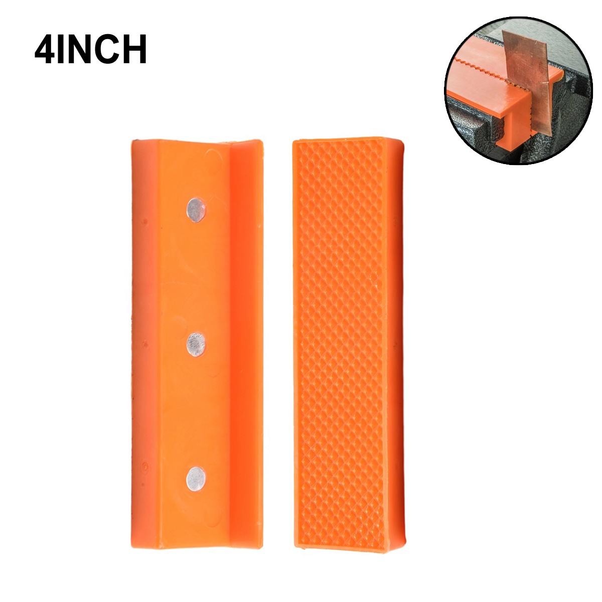2 Stck. 4/5/6 Zoll magnetische weiche Pad Backen Gummi für Metall Schraubstock Bank Werkzeugmaschinen - Bild 27 von 56