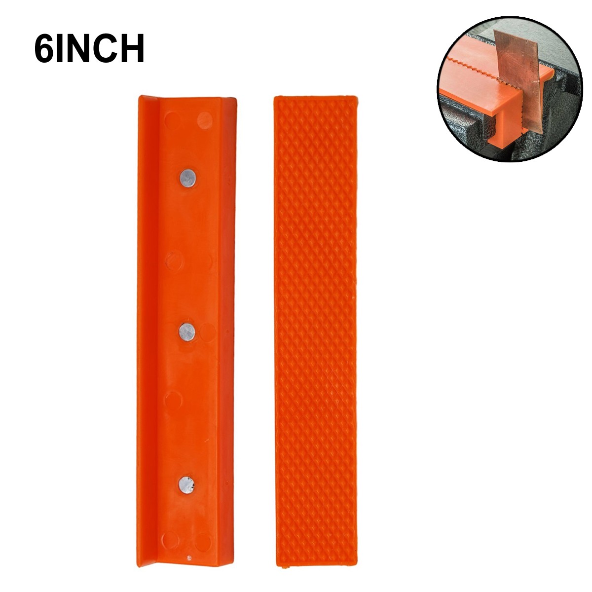 2 Stck. 4/5/6 Zoll magnetische weiche Pad Backen Gummi für Metall Schraubstock Bank Werkzeugmaschinen - Bild 26 von 56