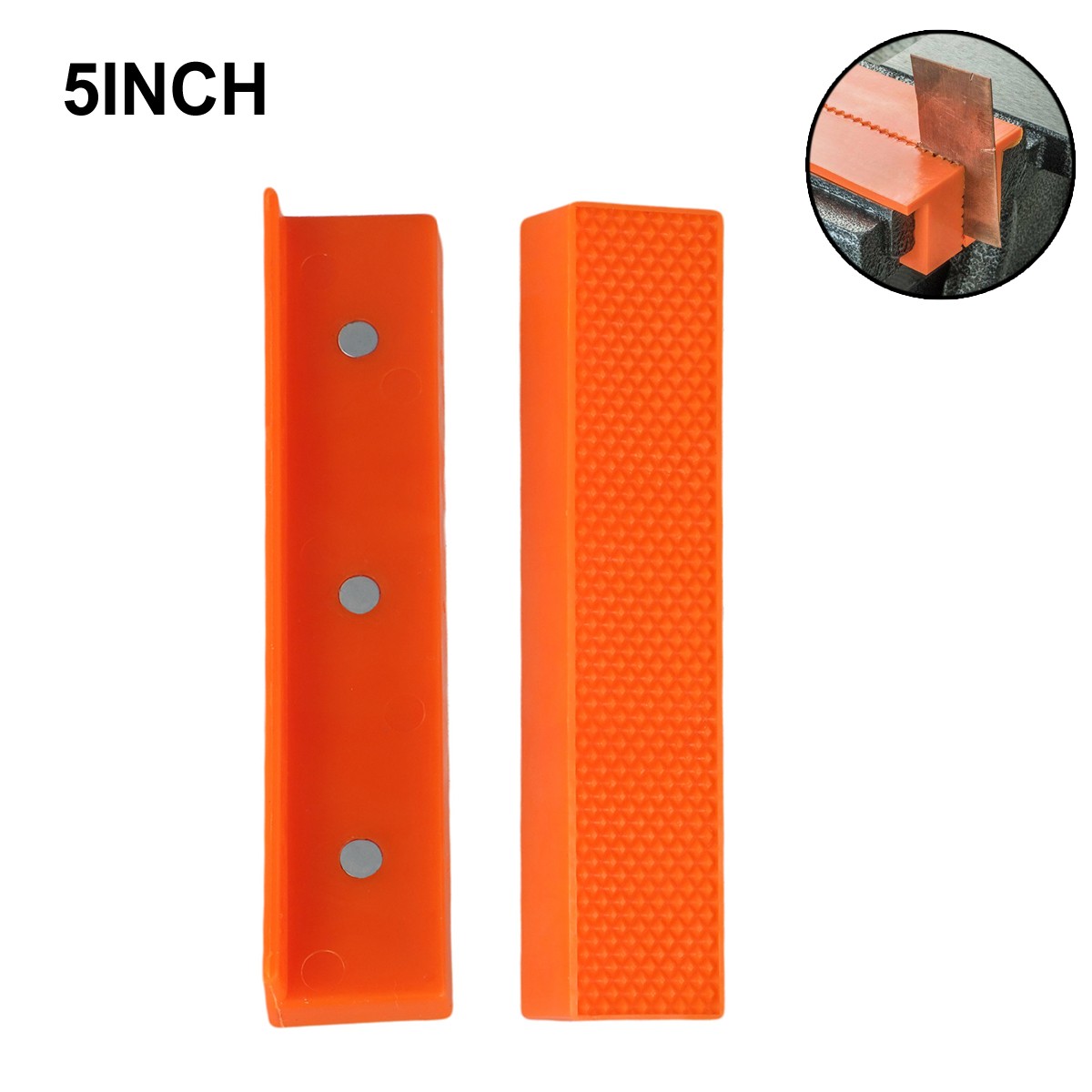 2 Stck. 4/5/6 Zoll magnetische weiche Pad Backen Gummi für Metall Schraubstock Bank Werkzeugmaschinen - Bild 25 von 56
